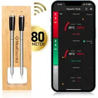 MostEssential Smart Vleesthermometer - Draadloos - 80M Bereik - 36 Uur Werktijd - Bluetooth 5.2 - 2000mAh Batterij - Double Probe Edition