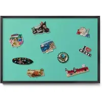 Tulup Magneetbord met Zwarte Frame - Munt Magneetbord in Stijlvolle Kleuren - 60 cm x 40 cm - Muntkleur - Magnetisch Bord voor aan de Wand - Magneetbord met Effen Frame - Magnetisch Bord Decoratief
