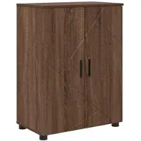 vidaXL Badkamerkast Bruin Eiken 60 x 35 x 80 cm Bewerkt hout, Metaal