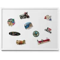 Tulup Magneetbord met Witte Frame - Wit Magnetisch Bord in Verschillende Kleuren - 70 cm x 50 cm - Kleur wit - Memobord voor Keuken - Magnetisch Wandbord - Magnetisch Bord Kindvriendelijk