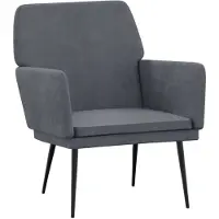 vidaXL Fauteuil 62x79x79 cm fluweel donkergrijs