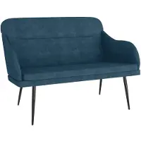 vidaXL Bankje 110x76x80 cm fluweel blauw