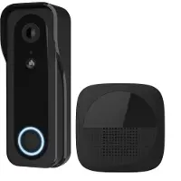Trust DOORCAM-3000, zwart, 2,4 GHz, compatibel met Android en iOS, 3 MP, microSD (TransFlash), 256 GB