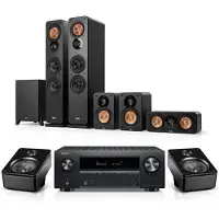 Teufel ULTIMA 40 Surround + DENON X3800H voor Dolby Atmos Home cinema Zwart