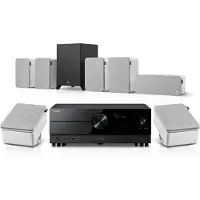 Teufel ULTIMA 20 Surround + Yamaha RX-A2A voor Dolby Atmos 5.1.2 Home cinema Wit