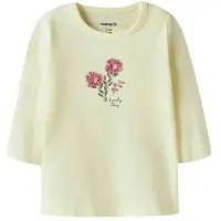 Name it BABY T-shirt geel Meisjes Katoen Ronde hals Printopdruk - maat 80