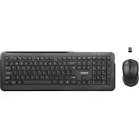 Targus - Toetsenbord- en muisset - Combinatie - Volledig formaat - Draadloos - 2,4 GHz - QWERTY - Scandinavisch - Zwart