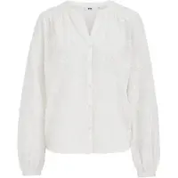 We fashion - Dames blouse met embroideries - Regular fit - Wit - Katoen - Maat: XXXL