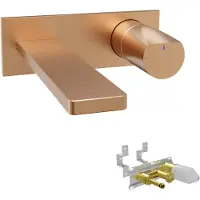 Blaufoss Eris EcoStart inbouw wastafelkraan Brushed Rosegold incl. inbouwelement