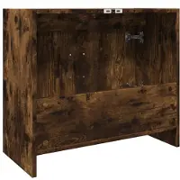 vidaXL Wastafelkast 63x29x55 cm bewerkt hout gerookt eikenkleurig