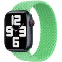Apple Gevlochten solobandje voor de Watch | 44/45/46/49 mm - Maat 4 - Bright Green