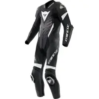 Dainese Laguna Seca 6 Heren 1-delig leren pak Zwart/Antraciet/Wit 58, Mannen