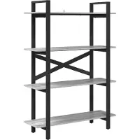 vidaXL Boekenplank 4-laags 100 x 33.5 x 64 cm Bewerkt hout