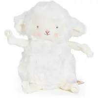 Bunnies By The Bay Roly Poly Kiddo Knuffel - Knuffeldier - Geborduurde details - Lammetje - 13 cm - Wit