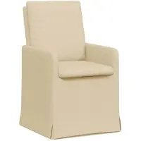 vidaXL Eetstoelen 2 pcs Crème 57 x 67 x 98 cm Stof