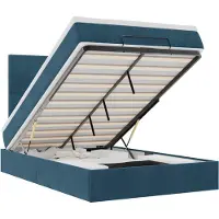 vidaXL Ottoman bed met matrassen en LED's 120x190cm fluweel