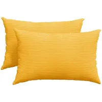 vidaXL Zitkussens 2 pcs Licht Geel 60 x 40 cm Corduroy stof