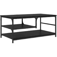 vidaXL Salontafel, zwart, eikenlook, 90 x 49 x 40 cm, houtvezel