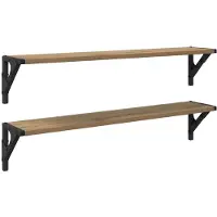vidaXL Wandplanken Muurmontage 2 st Artisan Eiken 80 x 15 x 15,5 cm