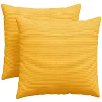 vidaXL Zitkussens 2 pcs Licht Geel 45 x 45 cm Corduroy stof