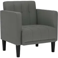 vidaXL Fauteuil met armleuningen 53 cm stof donkergrijs