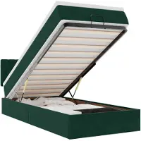 vidaXL Ottoman bed met matras 80x200cm fluweel donkergroen