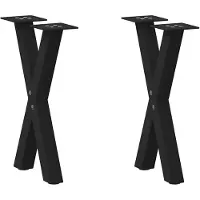 vidaXL Salontafelpoten 2 st X-vormig 28x(42-43) cm staal zwart