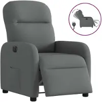 vidaXL Fauteuil elektrisch verstelbaar stof donkergrijs
