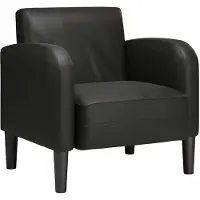 vidaXL Fauteuil met armleuningen, zwart, 54 cm, kunstleer