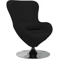 vidaXL Eivormige stoel Zwart 63 x 73 x 90 cm Stof