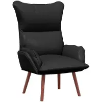 vidaXL Fauteuil Zwart 69 x 74 x 93 cm Kunstleer