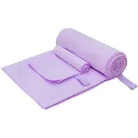 vidaXL Sporthanddoek Set 2 st Paars 50 x 30 cm, 200 x 100 cm