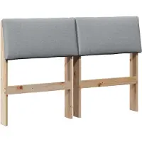 vidaXL Gestoffeerd hoofdbord Lichtgrijs 120 cm Massief grenenhout