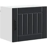 vidaXL - Wandkast - LUCCA - Zwart - 50 - x - 31 - x - 40 - cm - Bewerkt - hout