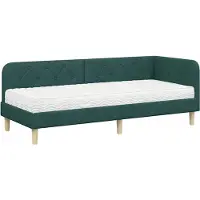 vidaXL Hoek Bed Frame Donkergroen 80 x 200 cm Stof