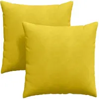 vidaXL Zitkussens 2 pcs Geel 60 x 60 cm Corduroy stof