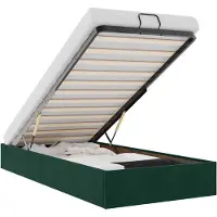 vidaXL Bedframe zonder matras 100x200 cm fluweel donkergroen