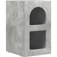vidaXL Nachtkastje ELST Beton Grijs 29,5 x 33,5 x 50 cm Bewerkt hout
