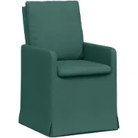vidaXL Eetstoelen 2 pcs Donkergroen 57 x 67 x 98 cm Stof