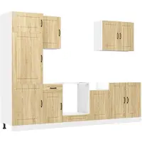 vidaXL 7-delige Keukenkastenset Kalmar bewerkt hout sonoma eikenkleur