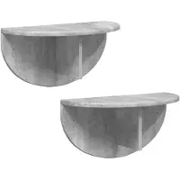 vidaXL Wandplank Muurmontage 2 st Beton Grijs 48 x 24 x 24 cm