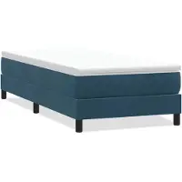 vidaXL Boxspring zonder matras fluweel donkerblauw 90x220 cm