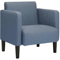 vidaXL Fauteuil met armleuningen 54 cm corduroy stof blauw