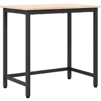 vidaXL Tafel Naturel 80 x 50 x 77 cm Engineered hout en staal