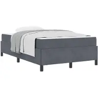vidaXL Bedframe Donkergrijs 120 x 190 cm Stof