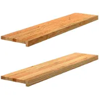 vidaXL Traptreden 2 st 110x25x2 cm massief eikenhout lichtbruin