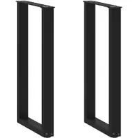 vidaXL Console tafelpoten 2 st U-vormig 28x(72-73) cm staal zwart
