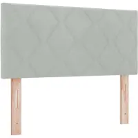 vidaXL LED Hoofdbord Lichtgrijs 90 cm Fluweel