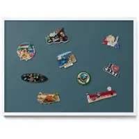 Tulup Magneetbord met Witte Frame - Maritiem Magneetbord in Stijlvolle Kleuren - 70 cm x 50 cm - Donkerblauwe kleur - Magnetisch Bord Muurbevestiging - Memobord voor Keuken - Magnetisch Wandbord