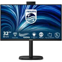 Philips 32B2U3601H Kantoormonitor 32-inch Quad HD-monitor, in hoogte verstelbaar, luidsprekers, webcam, zwart